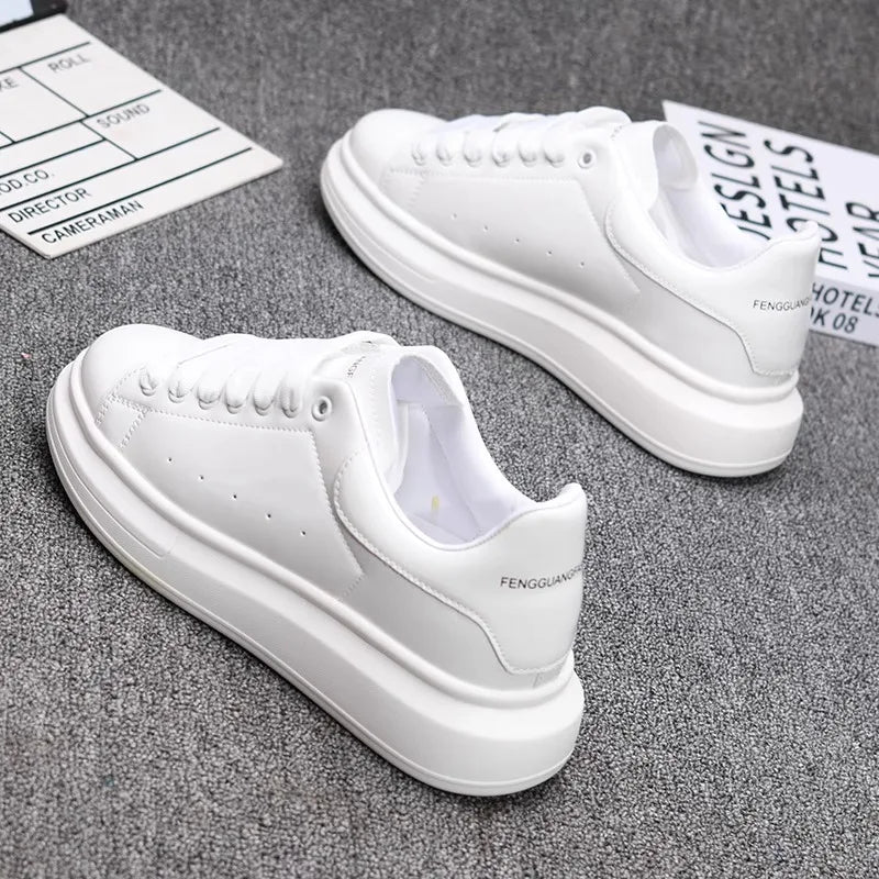 Red Lacquered Casual Skate Sneakers