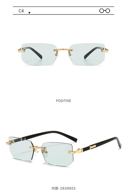 Rimless Rectangle Sunglasses Unisex