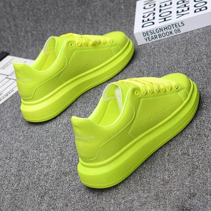 Red Lacquered Casual Skate Sneakers