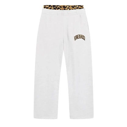 Retro Leopard Hoodie Sports Set