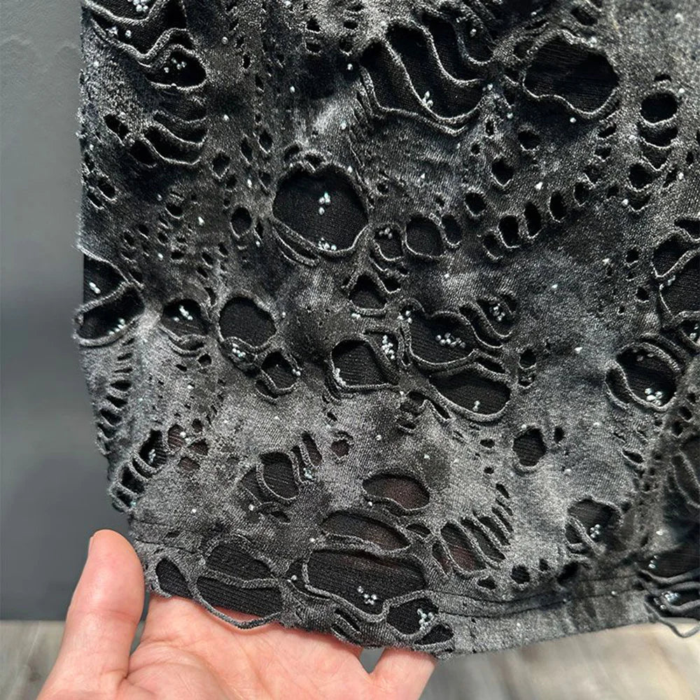 Men’s Tie-Dye Ripped T-Shirt