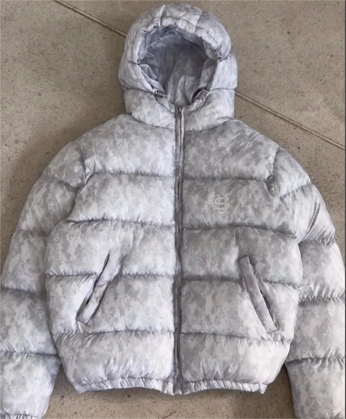 Silver Camo Hip-Hop Down Jacket