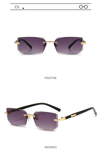 Rimless Rectangle Sunglasses Unisex