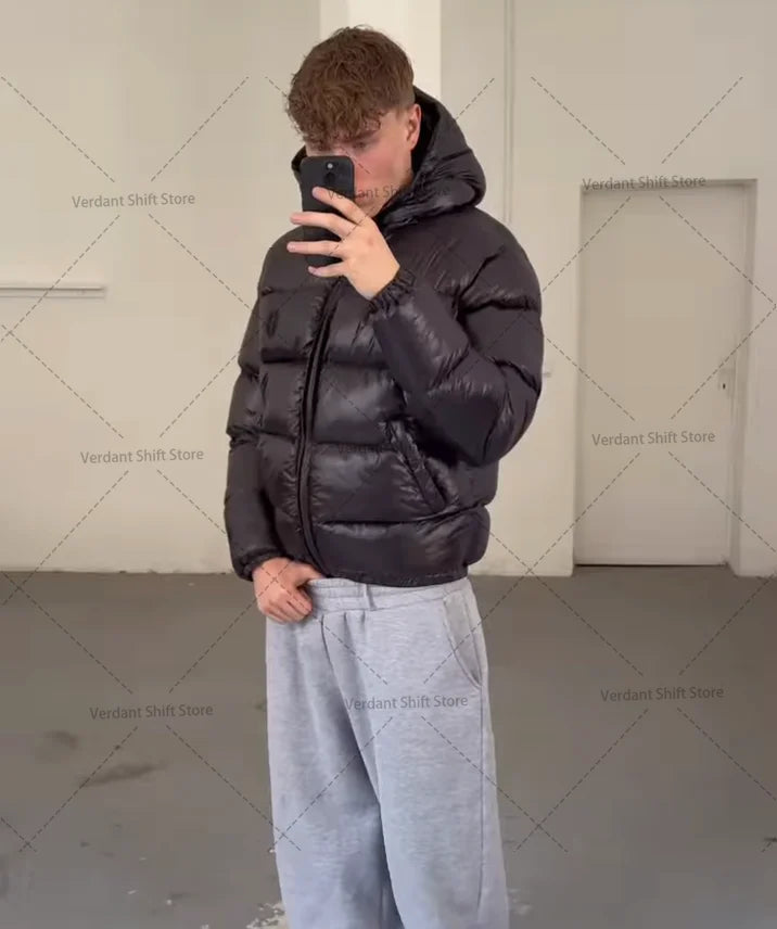 Silver Camo Hip-Hop Down Jacket