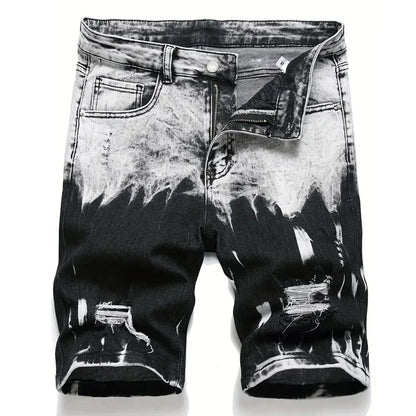 Slim Retro Denim Cargo Shorts