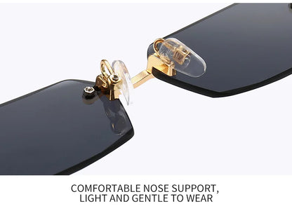Rimless Rectangle Sunglasses Unisex