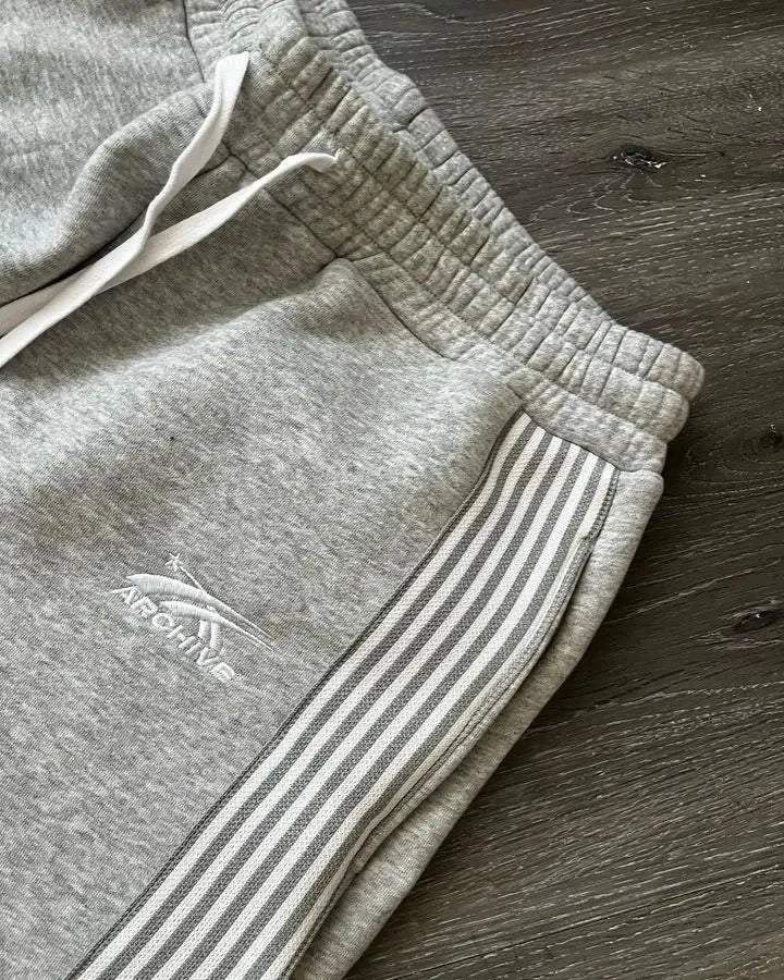 Embroidered Fleece-Lined Streetwear Joggers