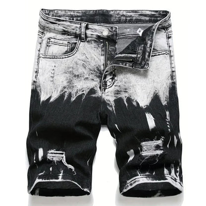 Slim Retro Denim Cargo Shorts