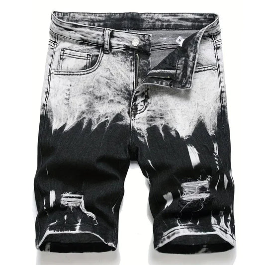 Slim Retro Denim Cargo Shorts