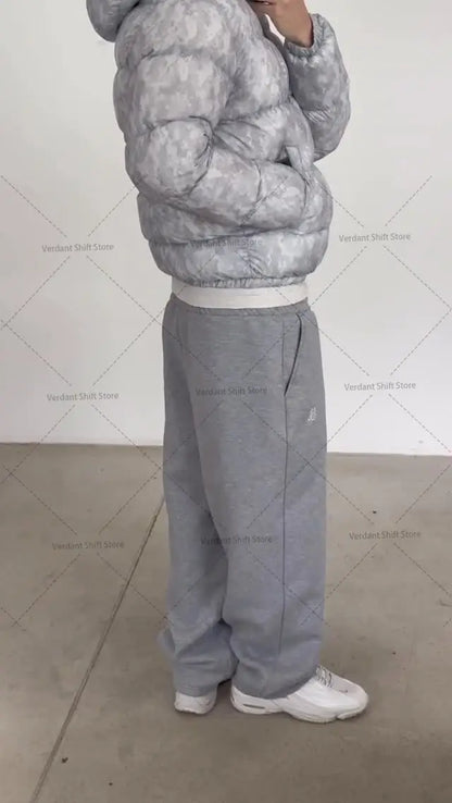 Silver Camo Hip-Hop Down Jacket