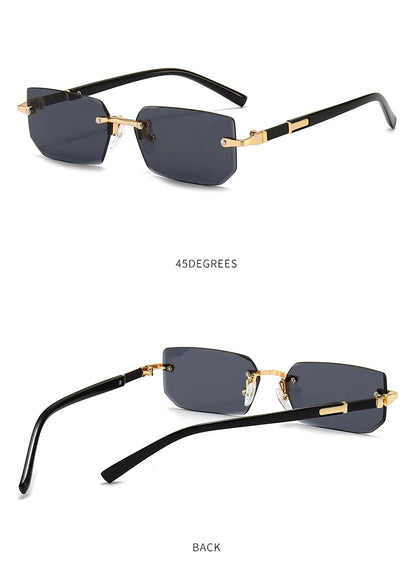 Rimless Rectangle Sunglasses Unisex