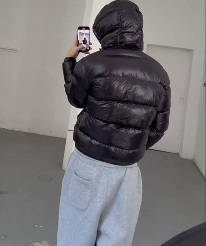 Silver Camo Hip-Hop Down Jacket