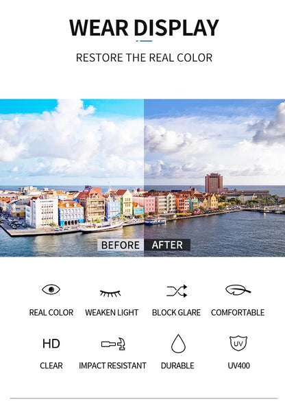 Rimless Rectangle Sunglasses Unisex