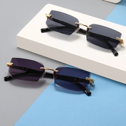 Rimless Rectangle Sunglasses Unisex