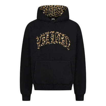 Retro Leopard Hoodie Sports Set