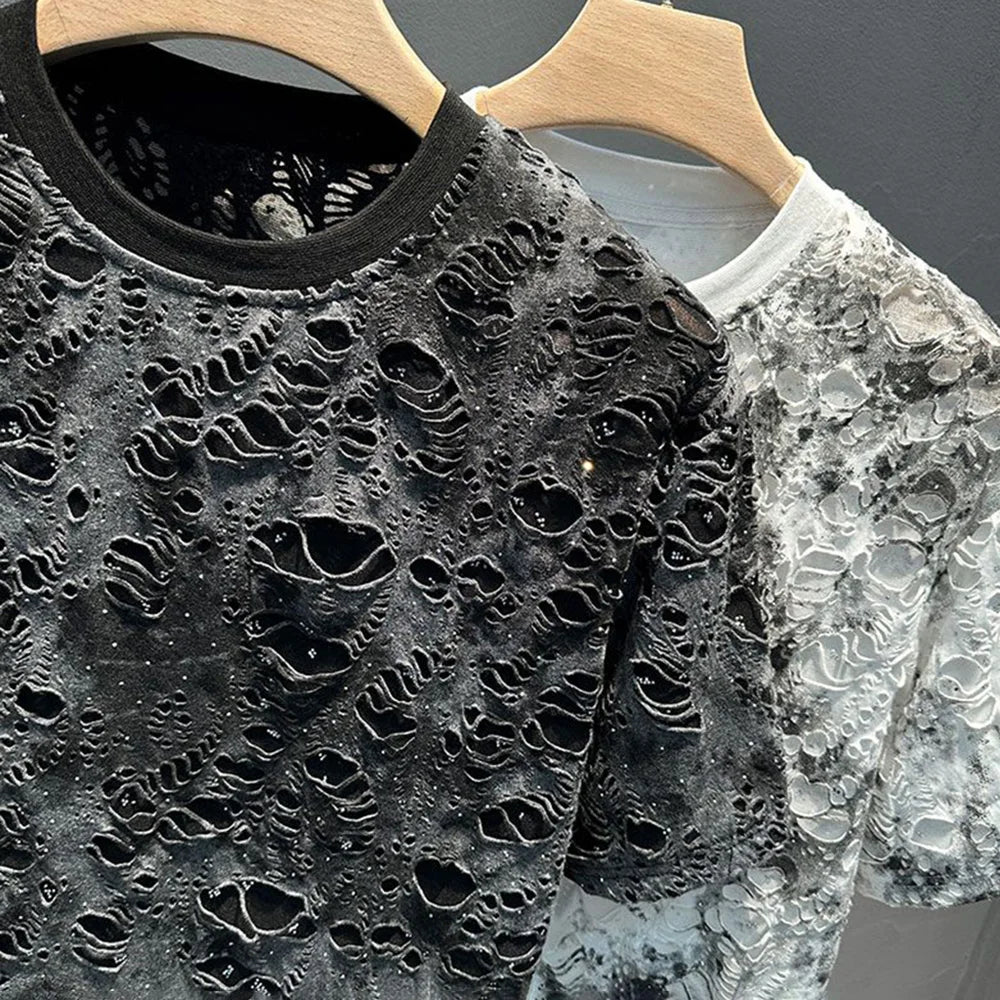 Men’s Tie-Dye Ripped T-Shirt