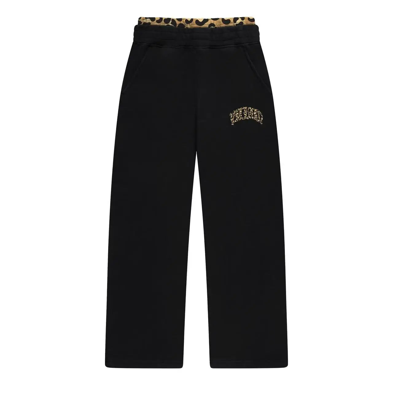 Retro Leopard Hoodie Sports Set