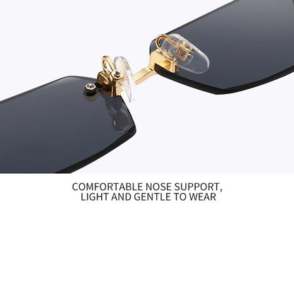 Rimless Rectangle Sunglasses Unisex