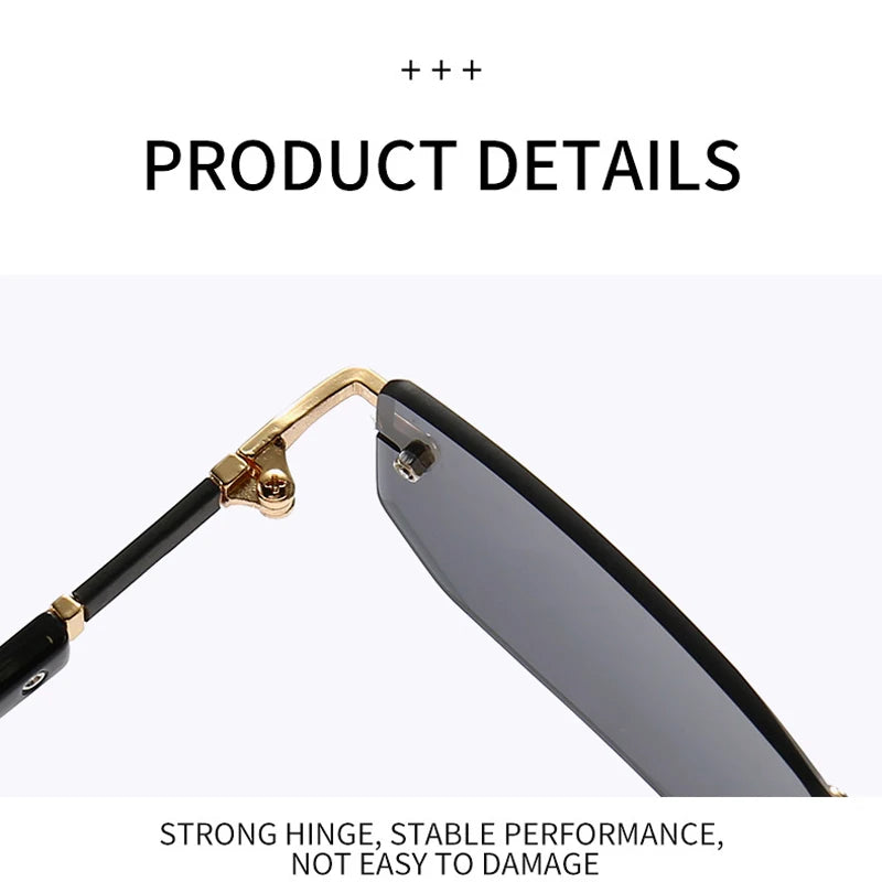 Rimless Rectangle Sunglasses Unisex