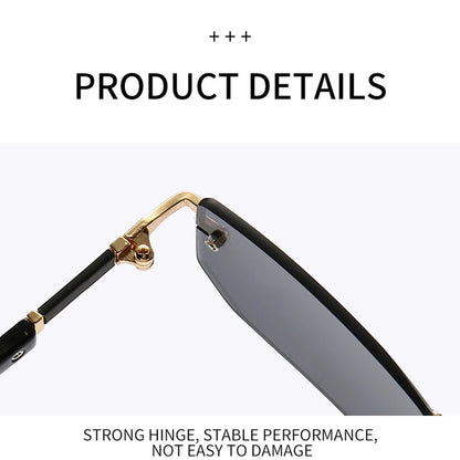 Rimless Rectangle Sunglasses Unisex