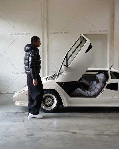 Silver Camo Hip-Hop Down Jacket