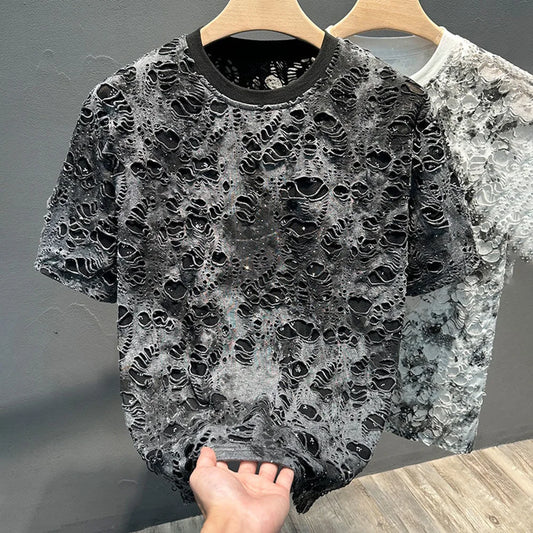 Men’s Tie-Dye Ripped T-Shirt