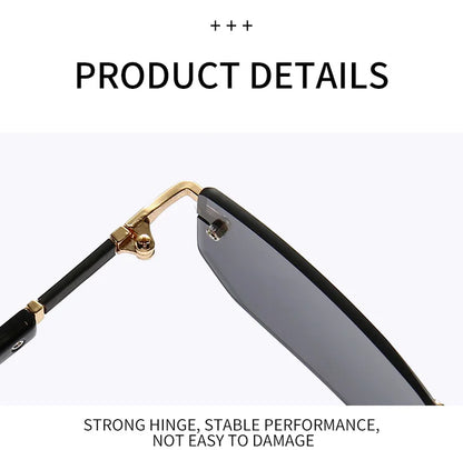 Rimless Rectangle Sunglasses Unisex