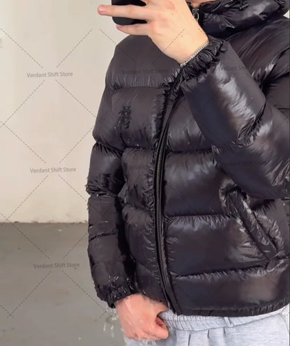 Silver Camo Hip-Hop Down Jacket