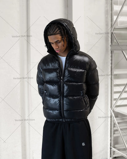 Silver Camo Hip-Hop Down Jacket